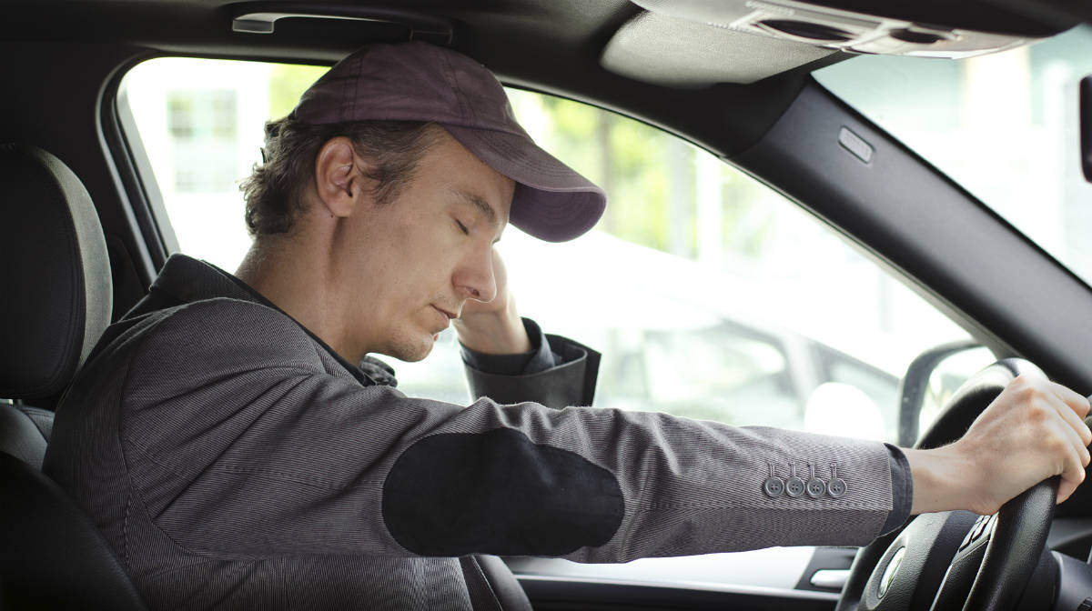 asleep behind the wheel