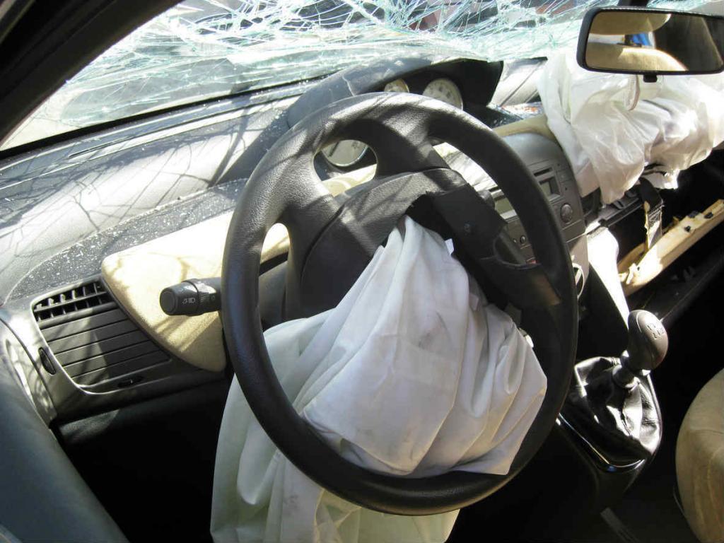 deployed air bag after car accident