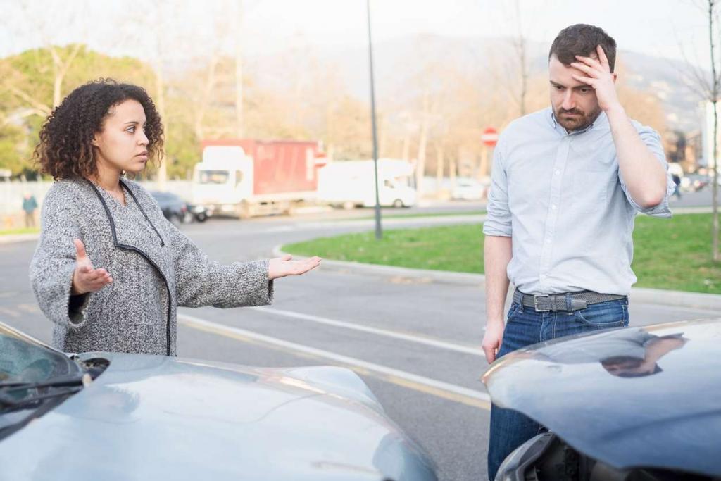 man apologizing after a car accident