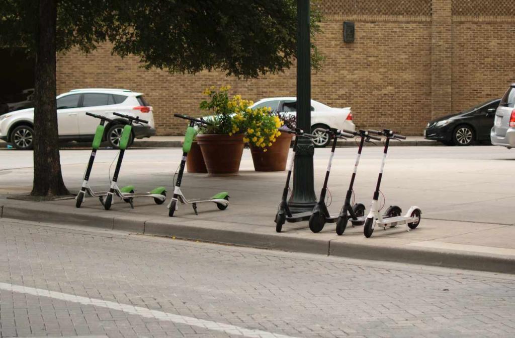 parked scooters