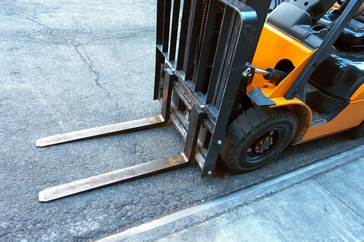 forklift involved in car accident