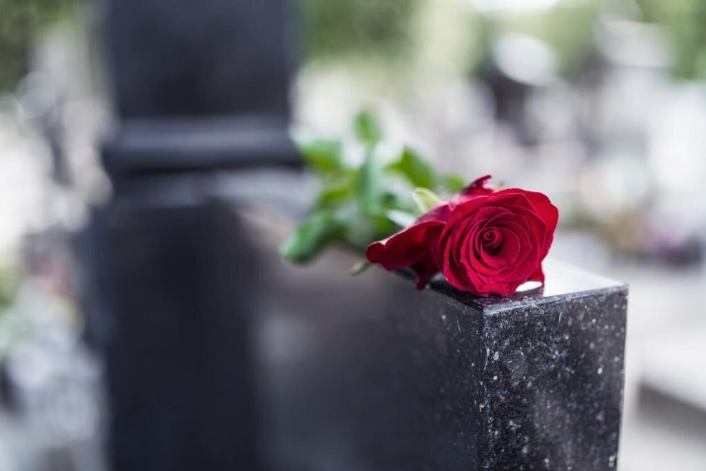 rose on grave after fatal accident