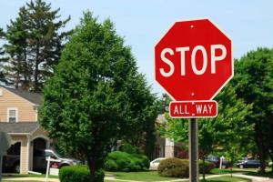 stop sign intersection in St. Louis