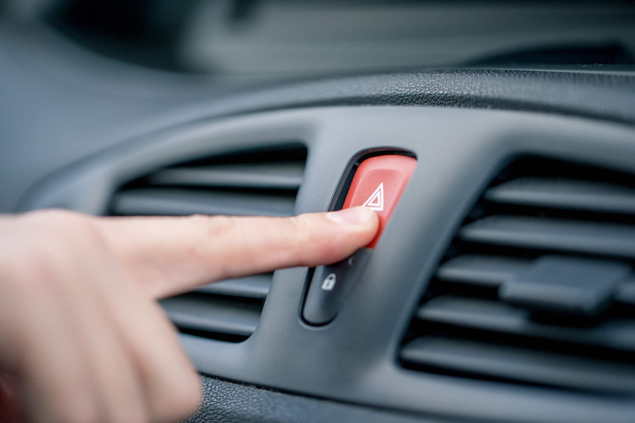 hazard lights button on car