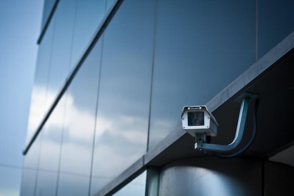 camera attached to the side of a building