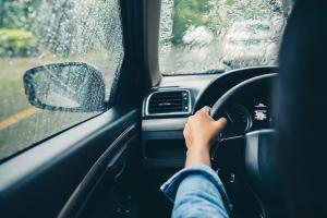 st. louis woman driving in rainy weather