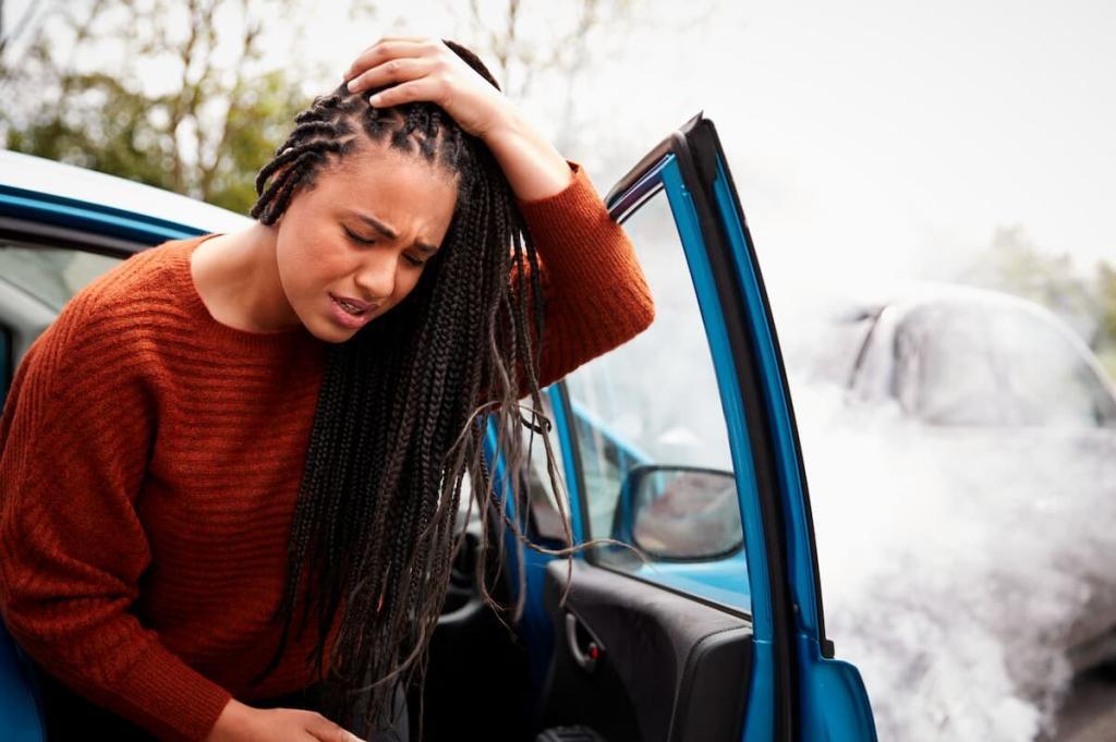 st. louis woman with a concussion after a car accident