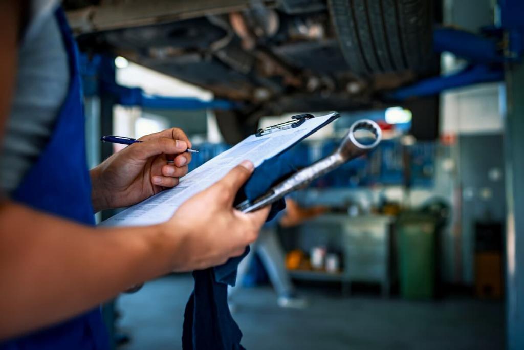 mechanic conducting a vehicle inspection