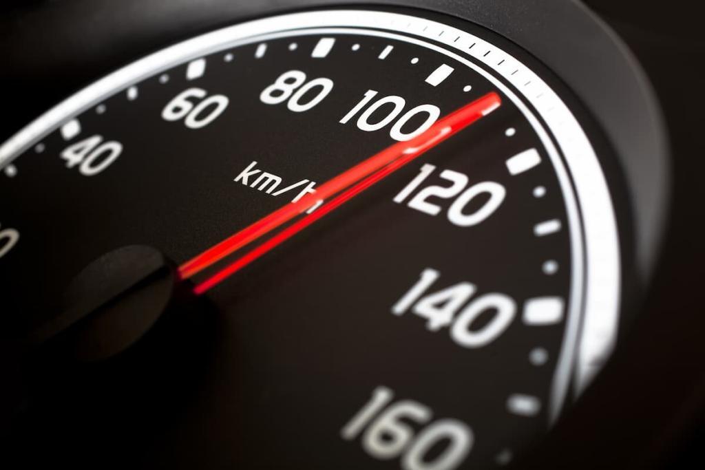 Speedometer over 100 mph