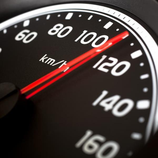 Speedometer over 100 mph