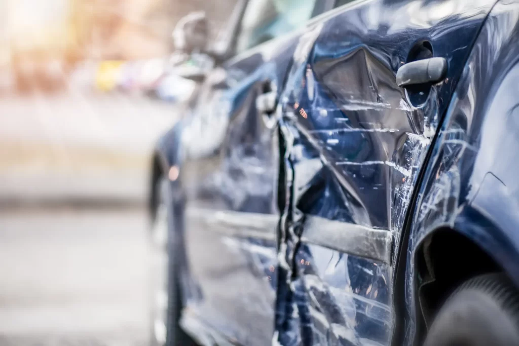 car damage in an accident