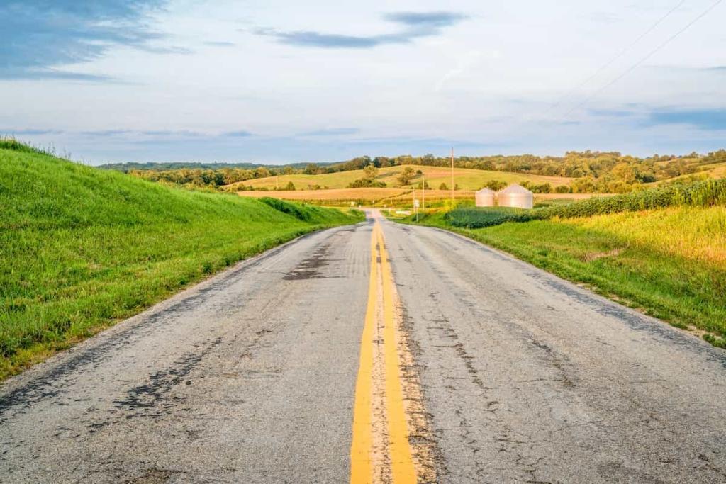 rural road in Missouri