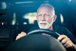older driver with a medical condition affecting his eye sight