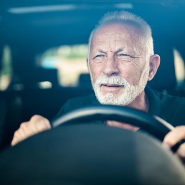 older driver with a medical condition affecting his eye sight