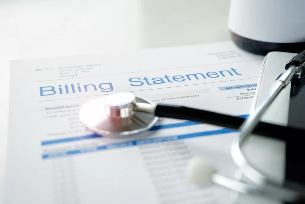 medical billing statement after a car accident