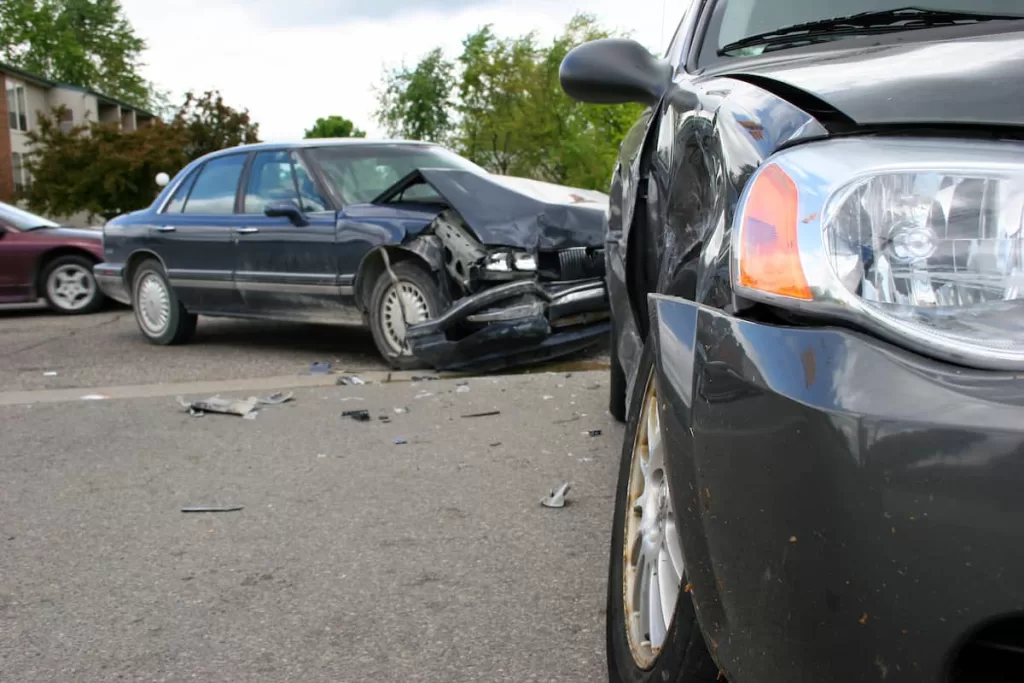 car accident caused by a road hazard