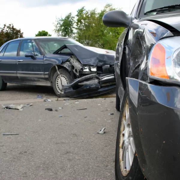 car accident caused by a road hazard