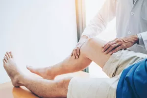 car accident injury victim at physical therapy for crps