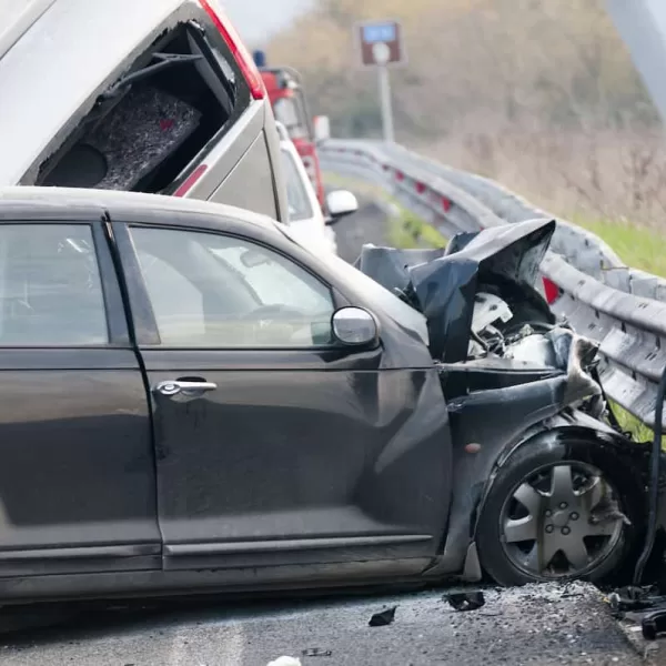 a pile-up car accident in St. Louis