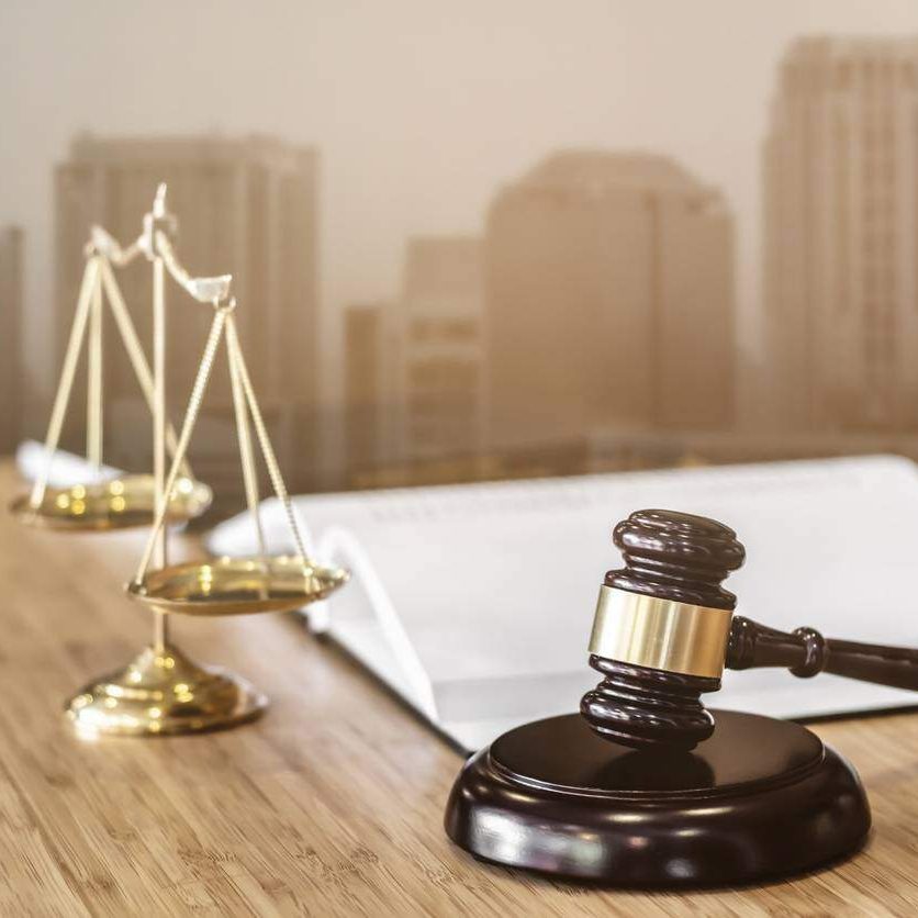 gavel and scales of justice
