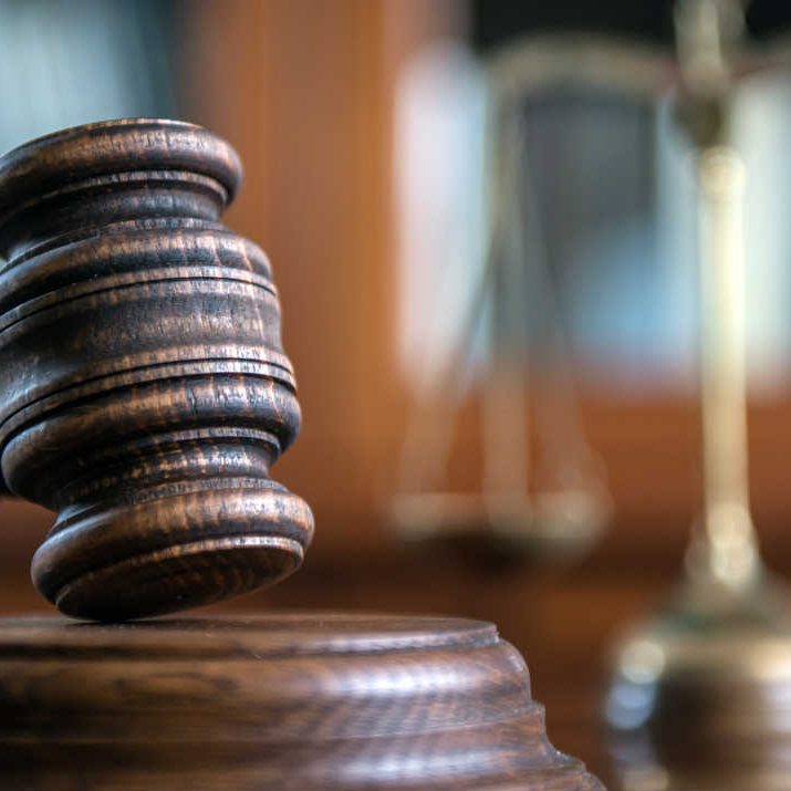 a gavel in a St. Louis courtroom