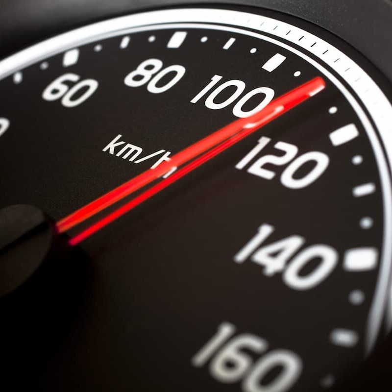 Speedometer over 100 mph