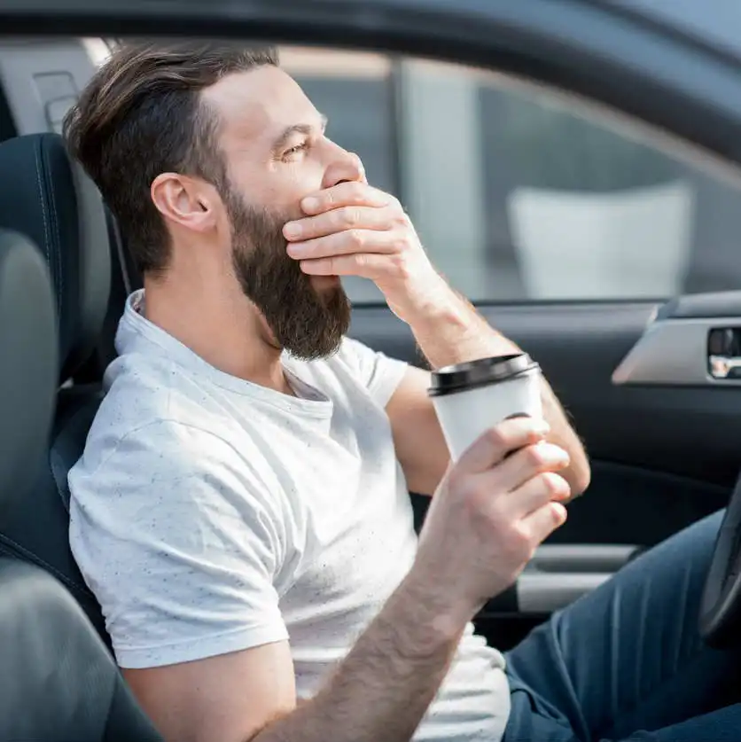tired st louis man driving